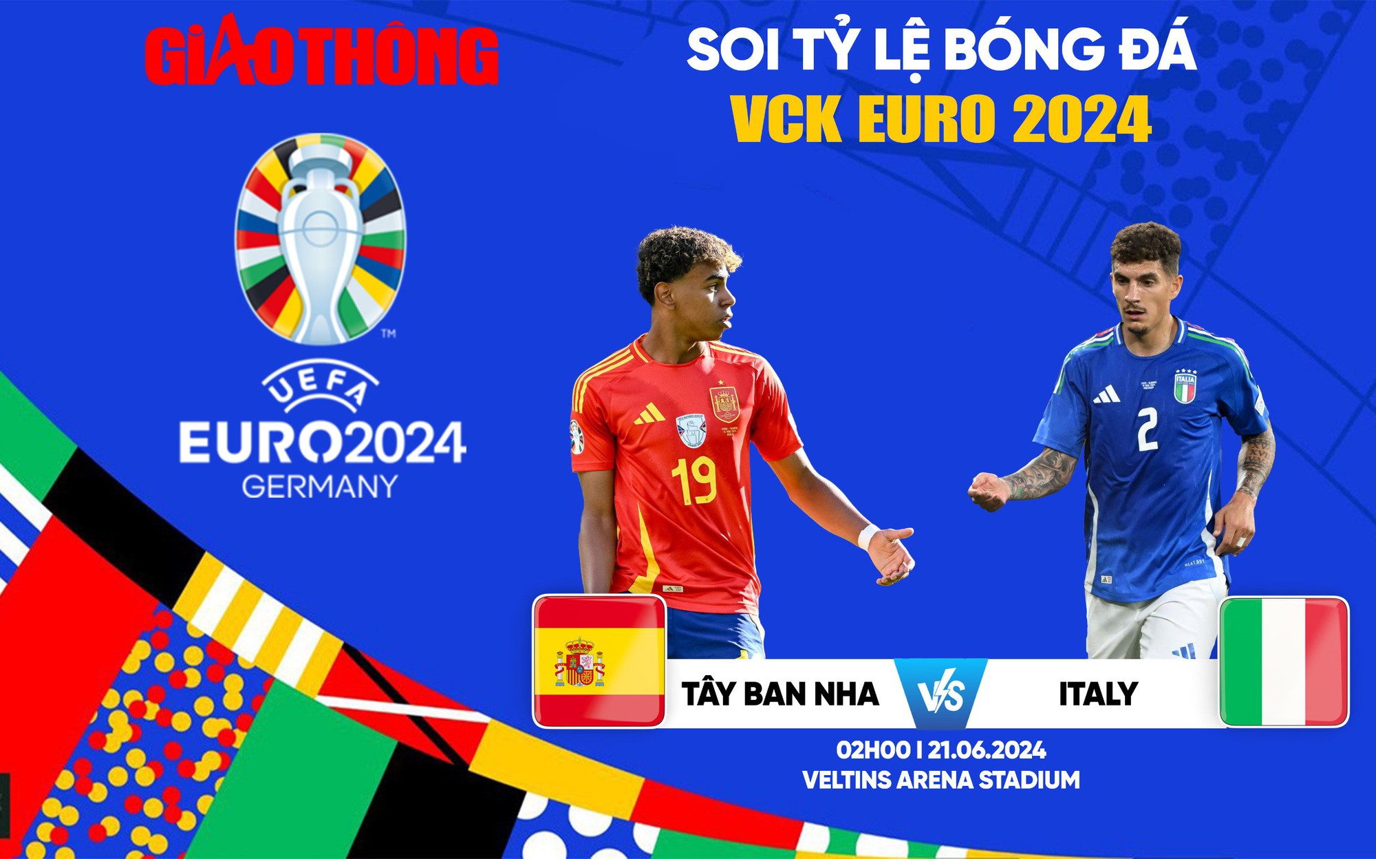 Soi tỷ lệ kèo Tây Ban Nha vs Ý (2h ngày 21/6), bảng B EURO 2024