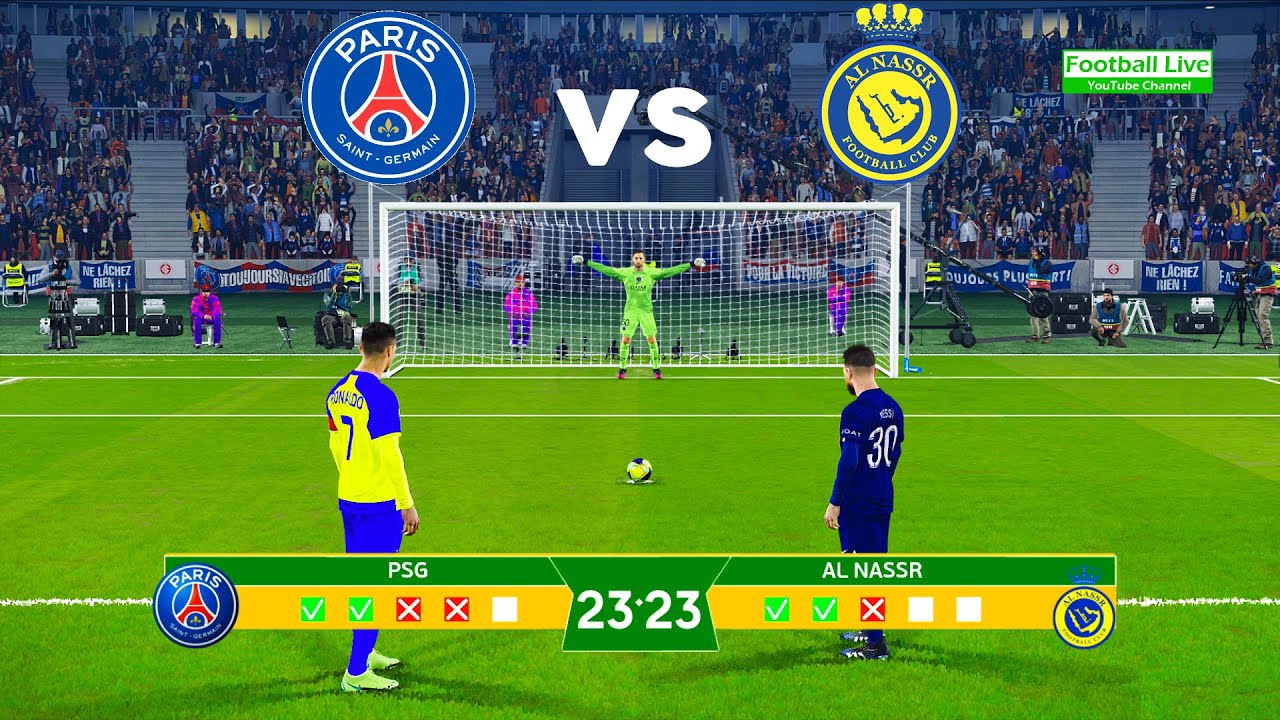 PSG vs AL NASSR - Penalty Shootout 2023 | Ronaldo vs Messi Neymar Mbappe |  eFootball PES Gameplay PC